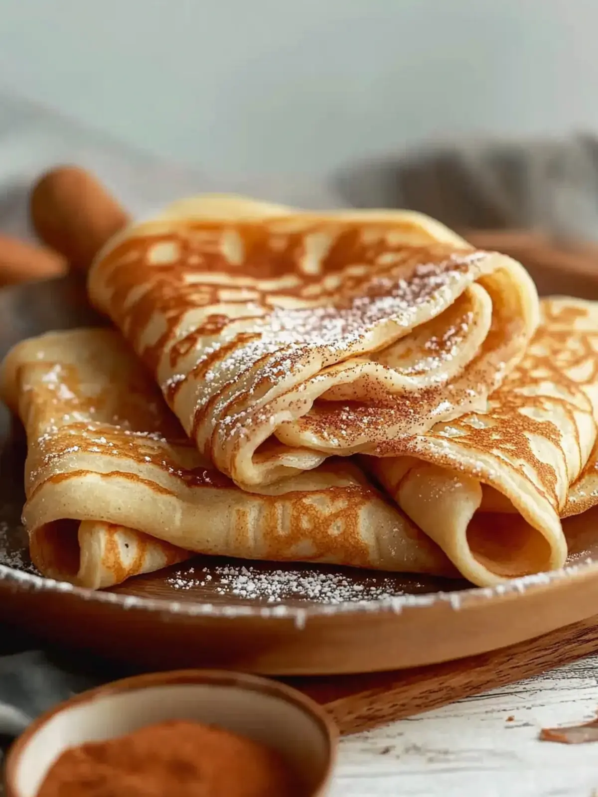 Fluffy High Protein Cinnamon Crepes