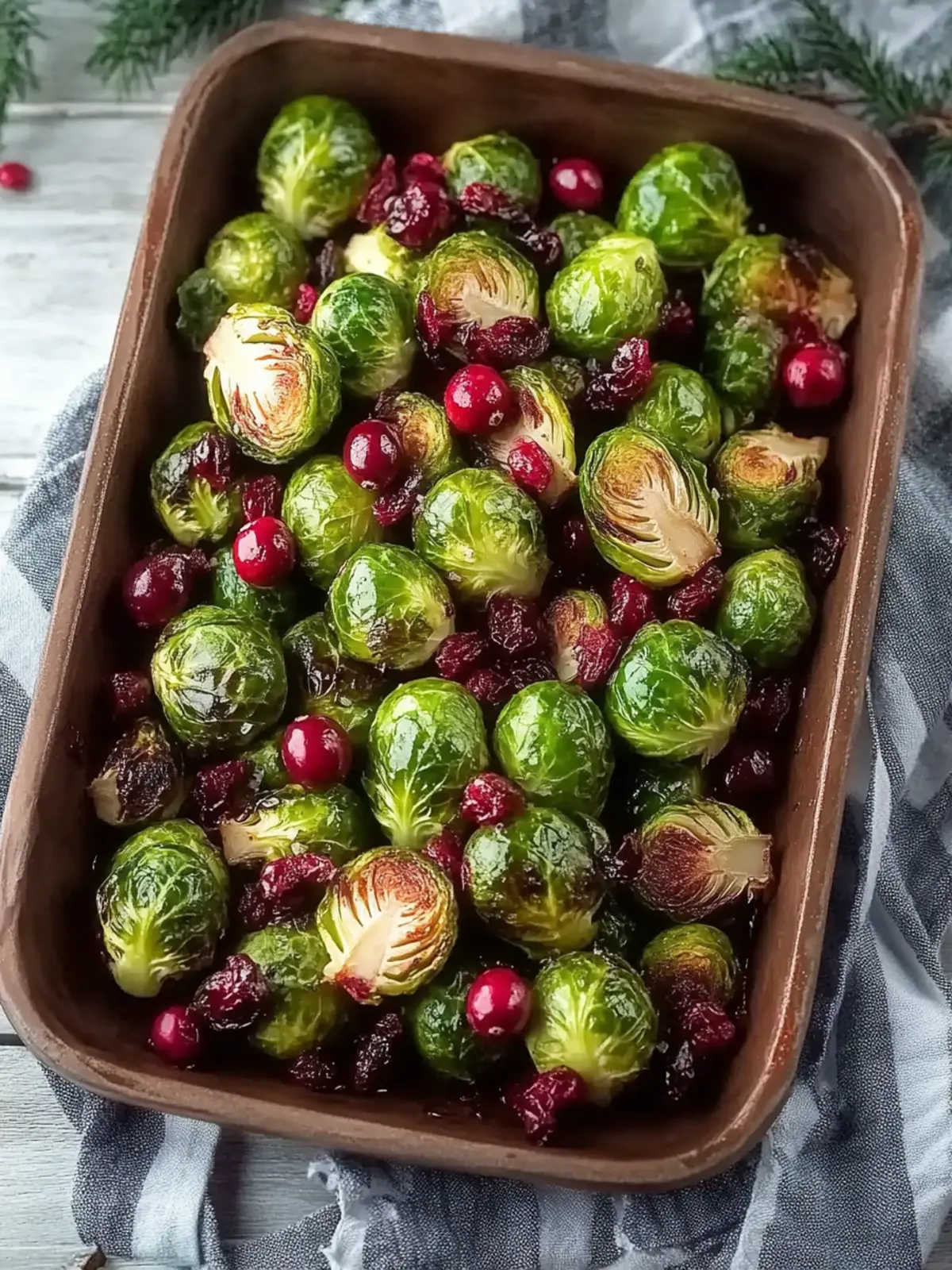 Roasted Brussels Sprouts with Cranberries for Festive Flavor
