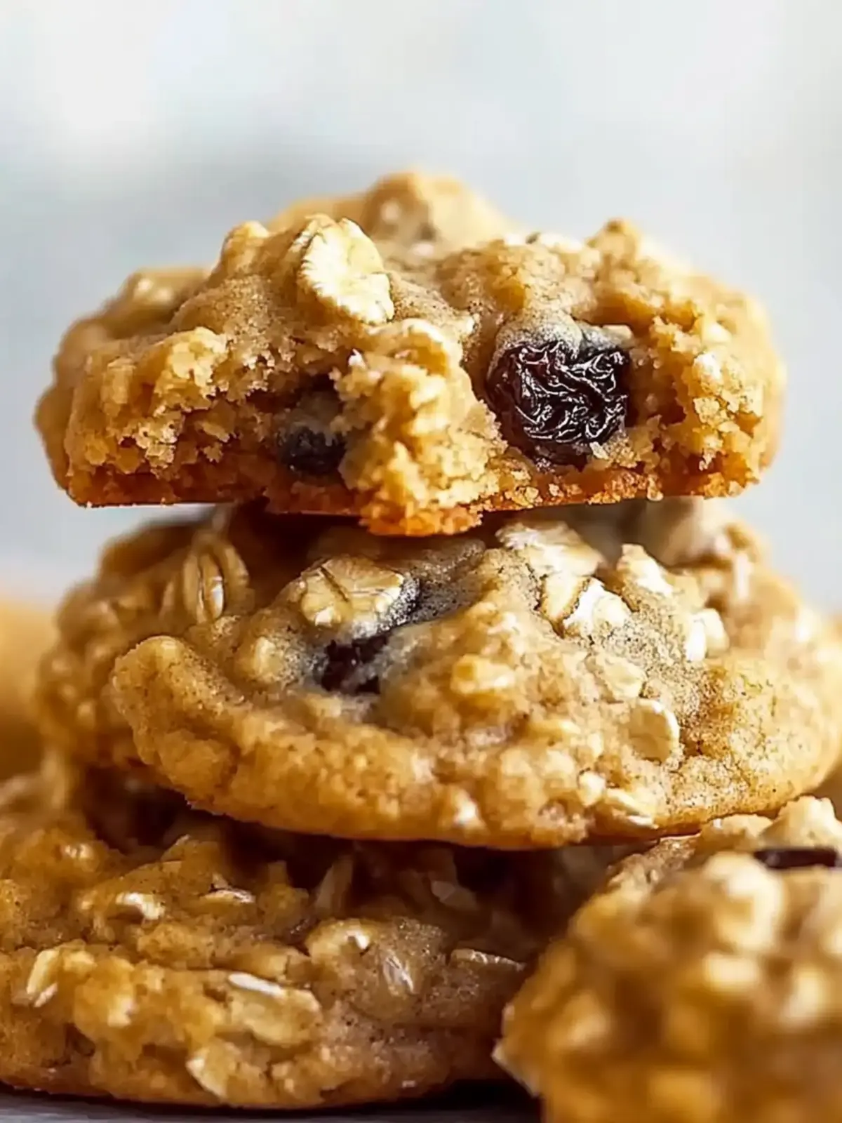 Chunky Peanut Butter Oatmeal Raisin Cookies