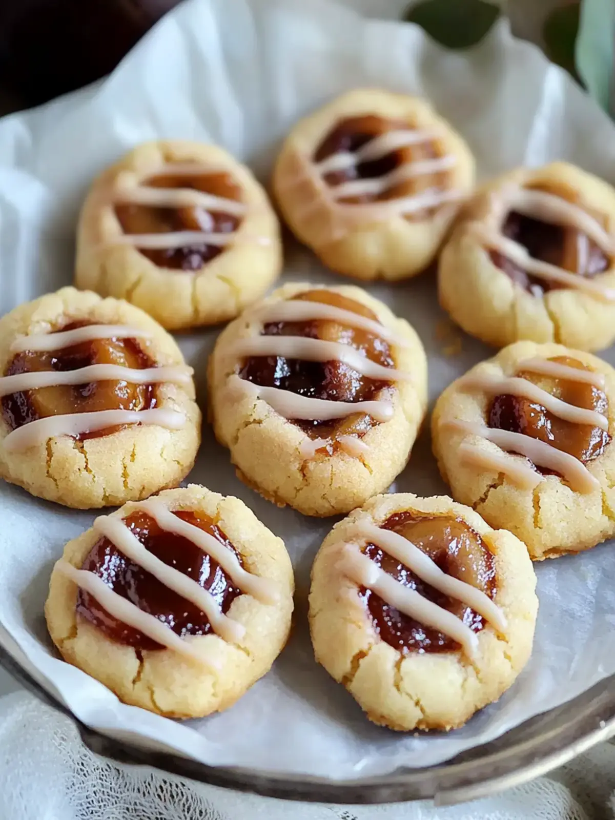 Homemade Apple Butter Thumbprint Cookies