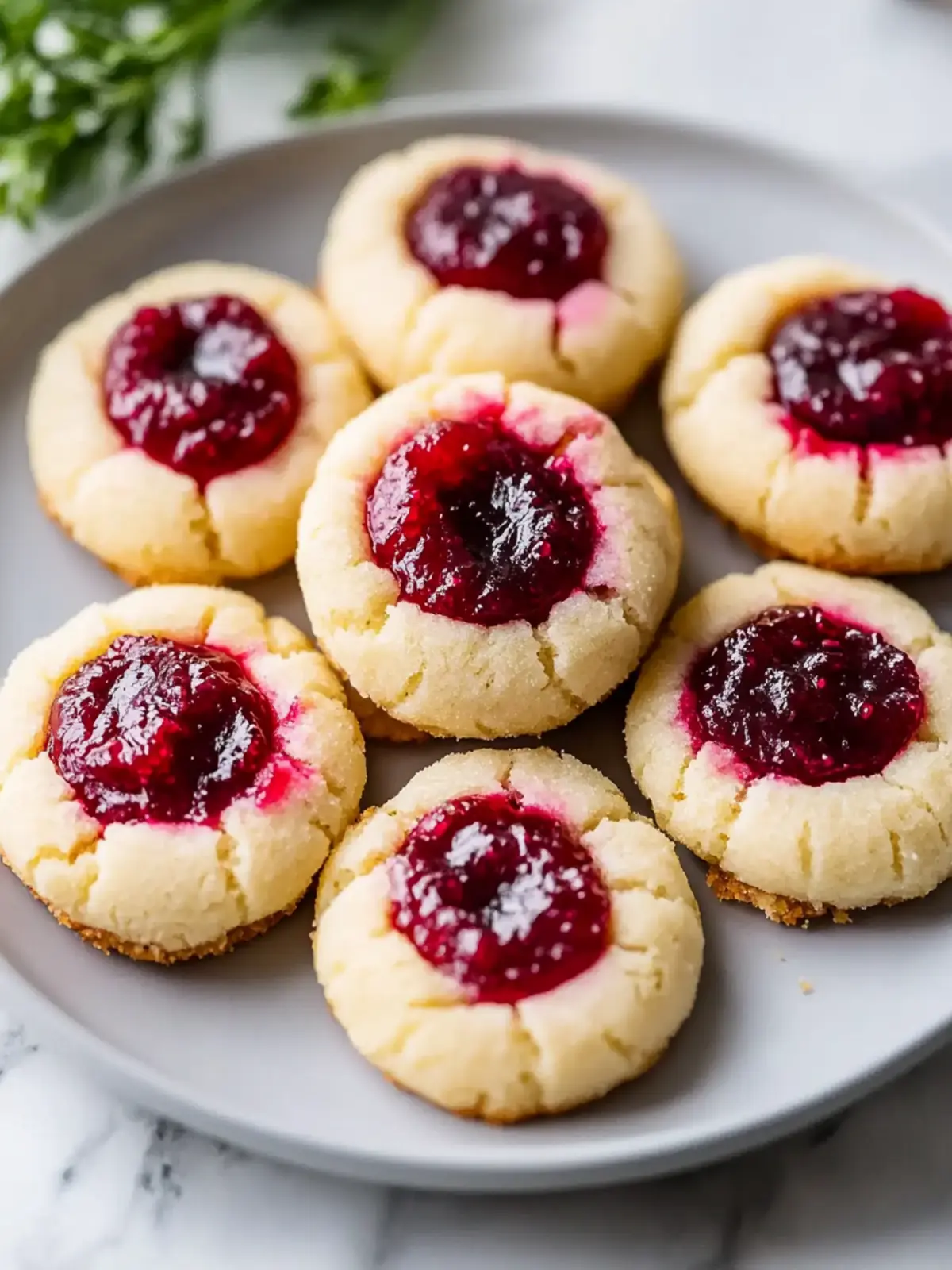 Jammy Cream Cheese Thumbprint Cookies