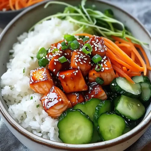 Honey Garlic Salmon Bowl