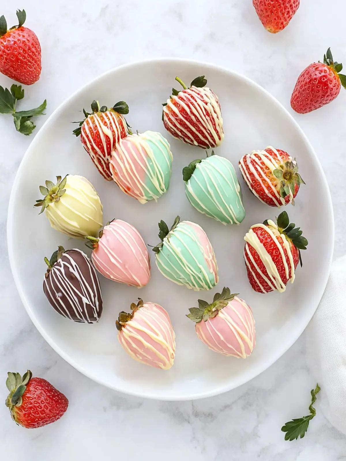easter chocolate covered strawberries