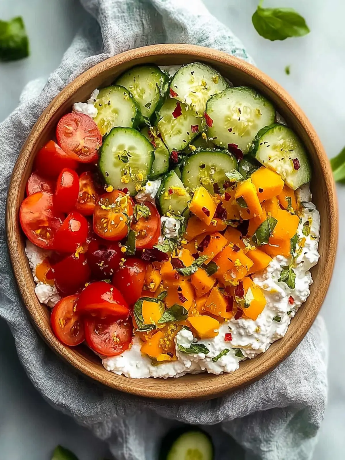 Quick Veggie Savory Cottage Cheese Bowl for Busy Days