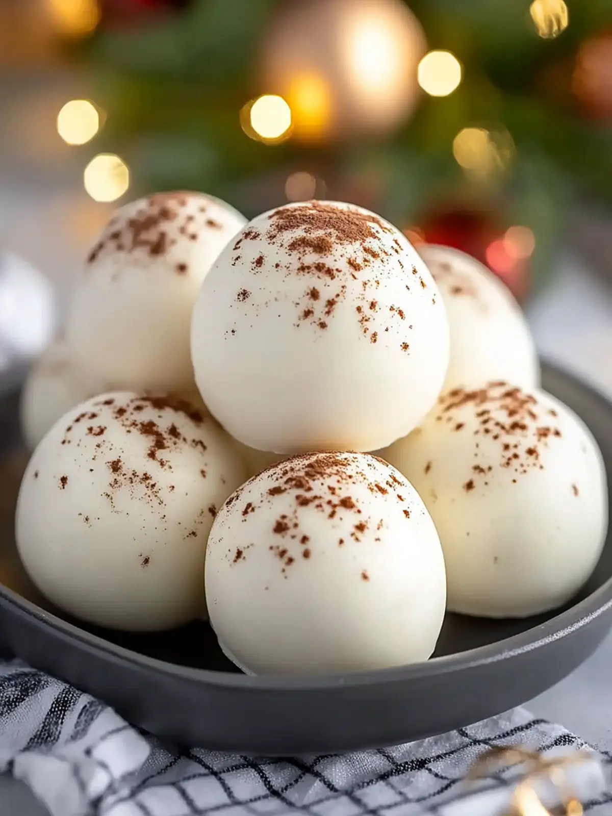 Sweet Eggnog Truffles
