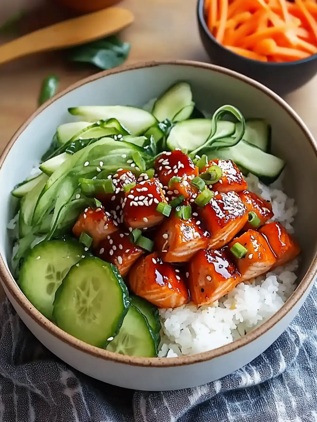 Honey Garlic Salmon Bowl
