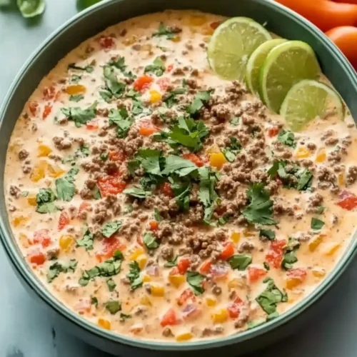 Simple Keto Rotel Dip with Ground Beef