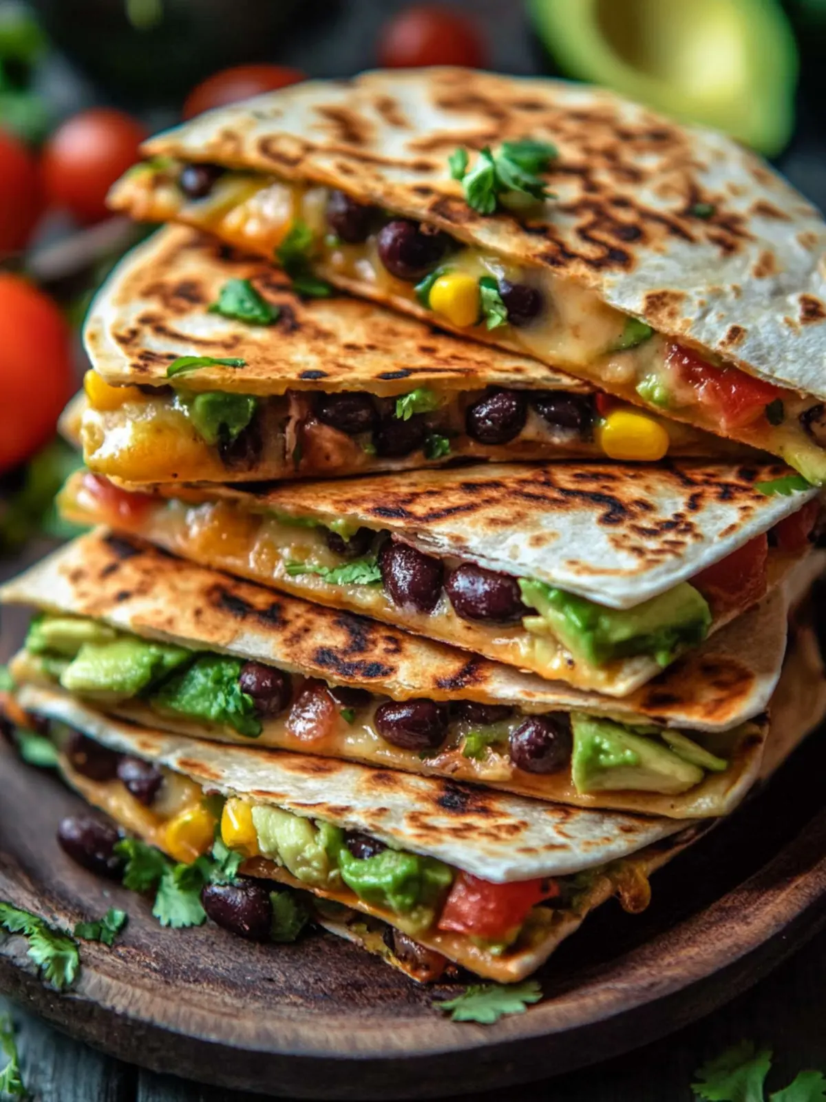 Vegan Quesadillas with Black Beans and Avocado