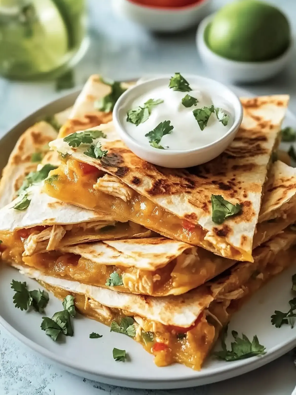 Simple Chicken Quesadillas