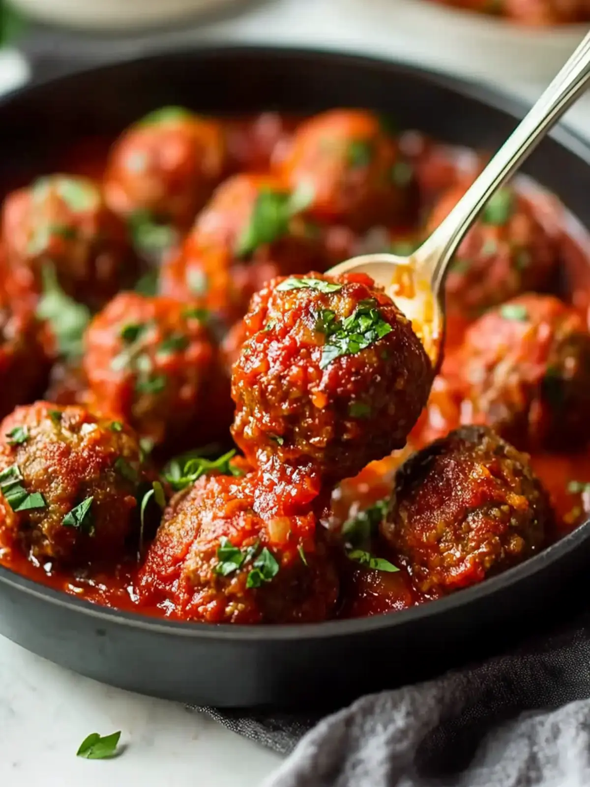 Italian Baked Ground Beef Meatballs