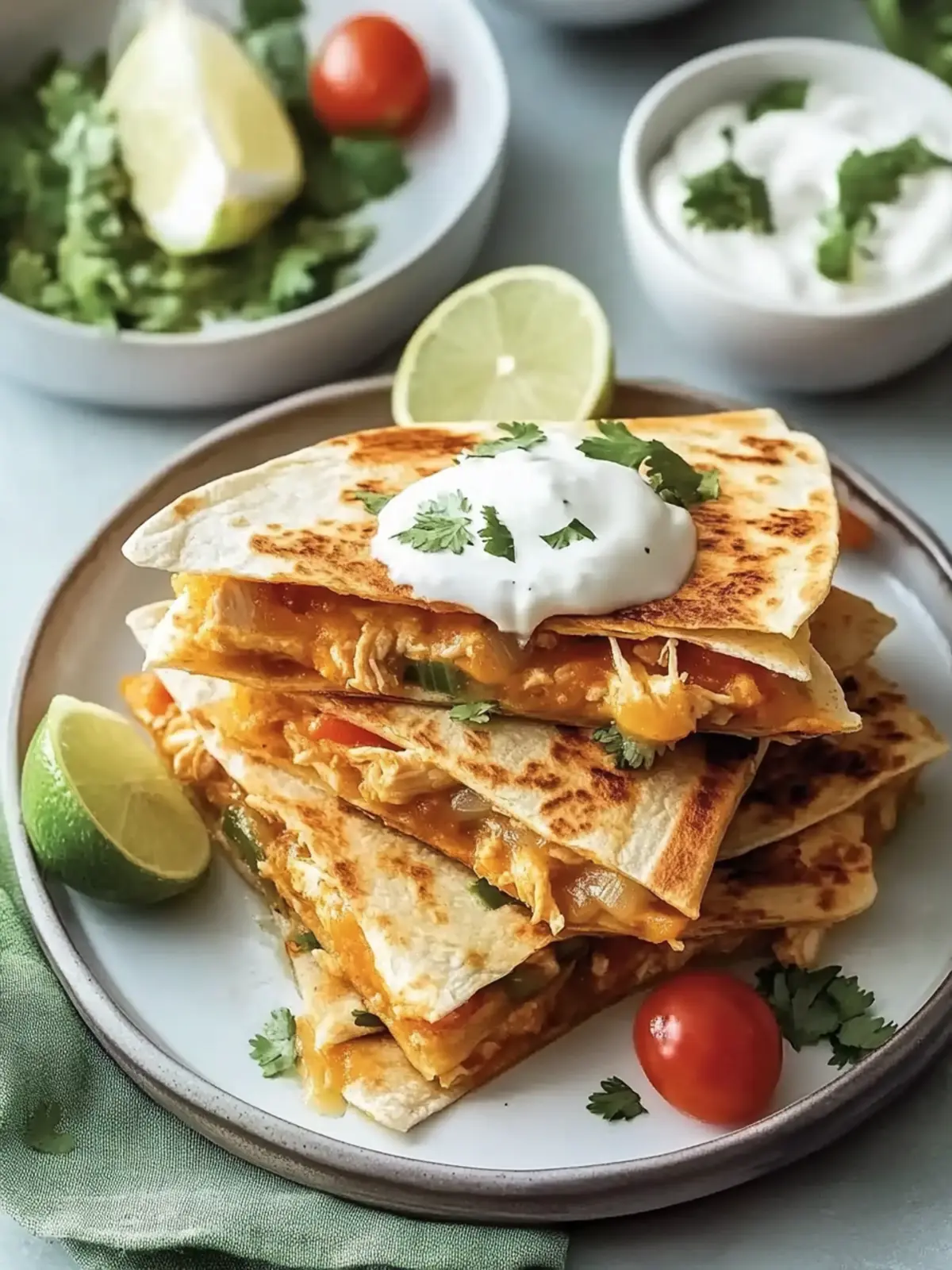 Simple Chicken Quesadillas