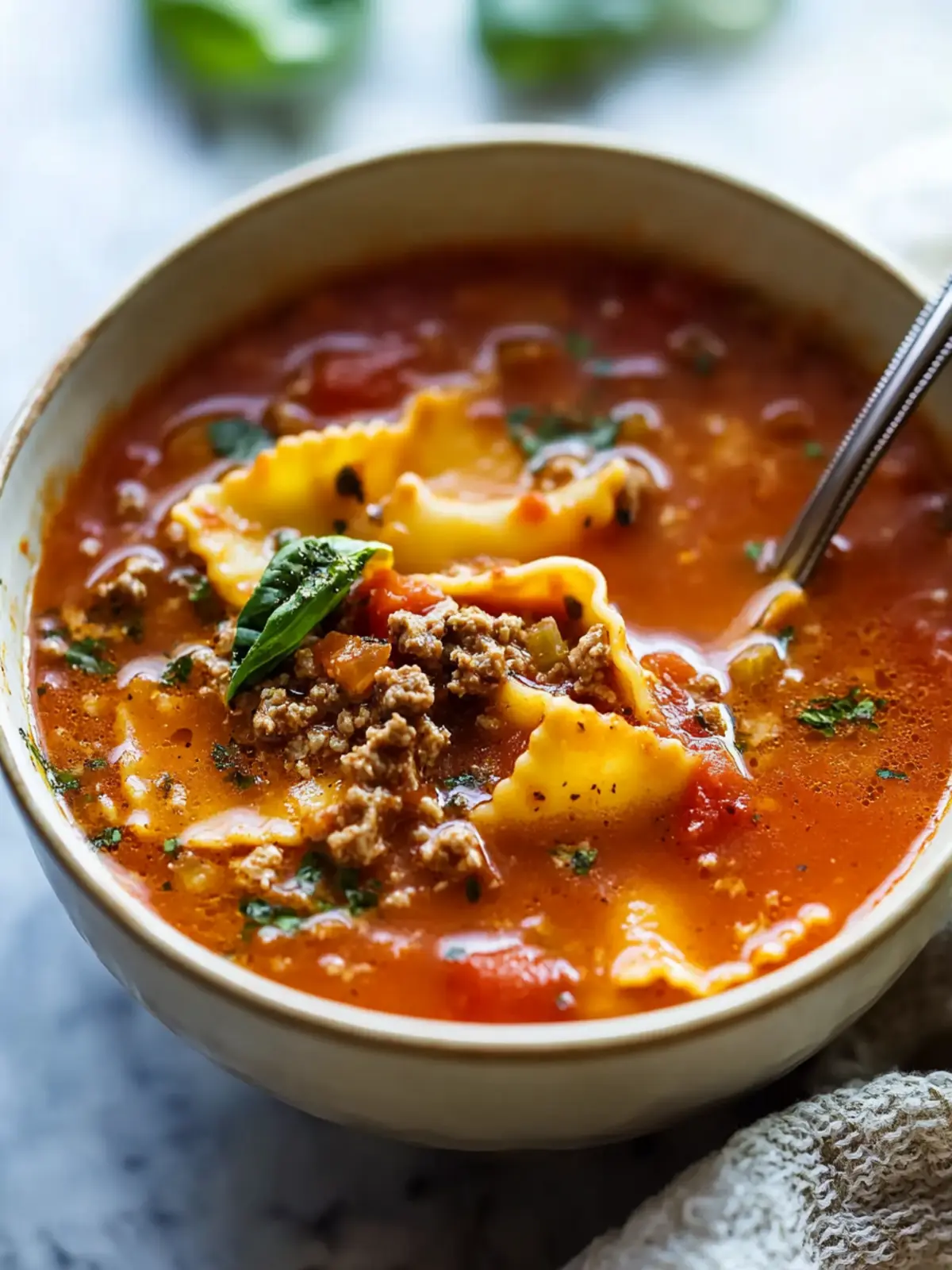 Simple Lasagna Soup