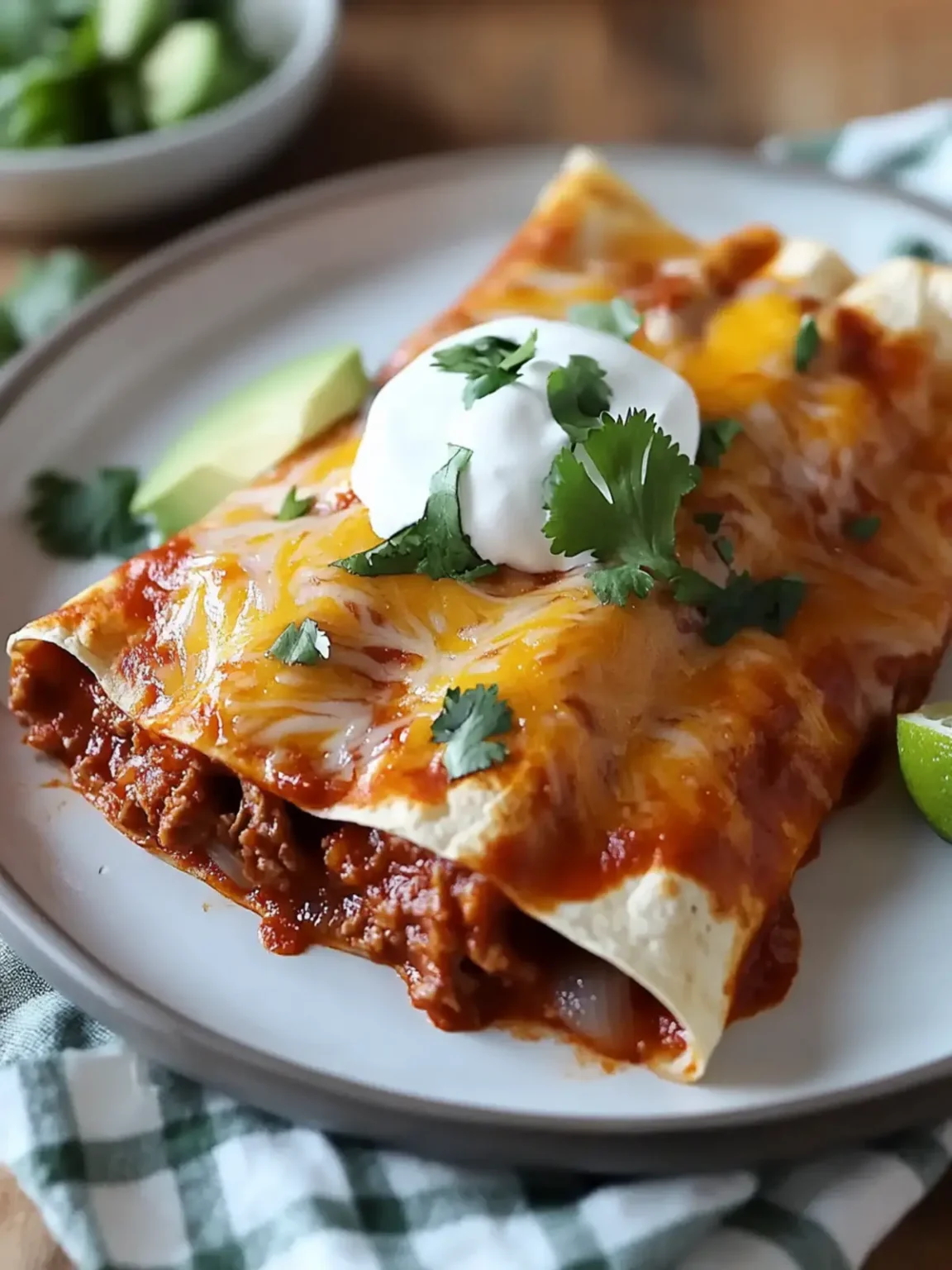 Air Fryer Beef Enchiladas