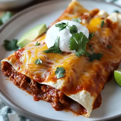 Simple Air Fryer Beef Enchiladas