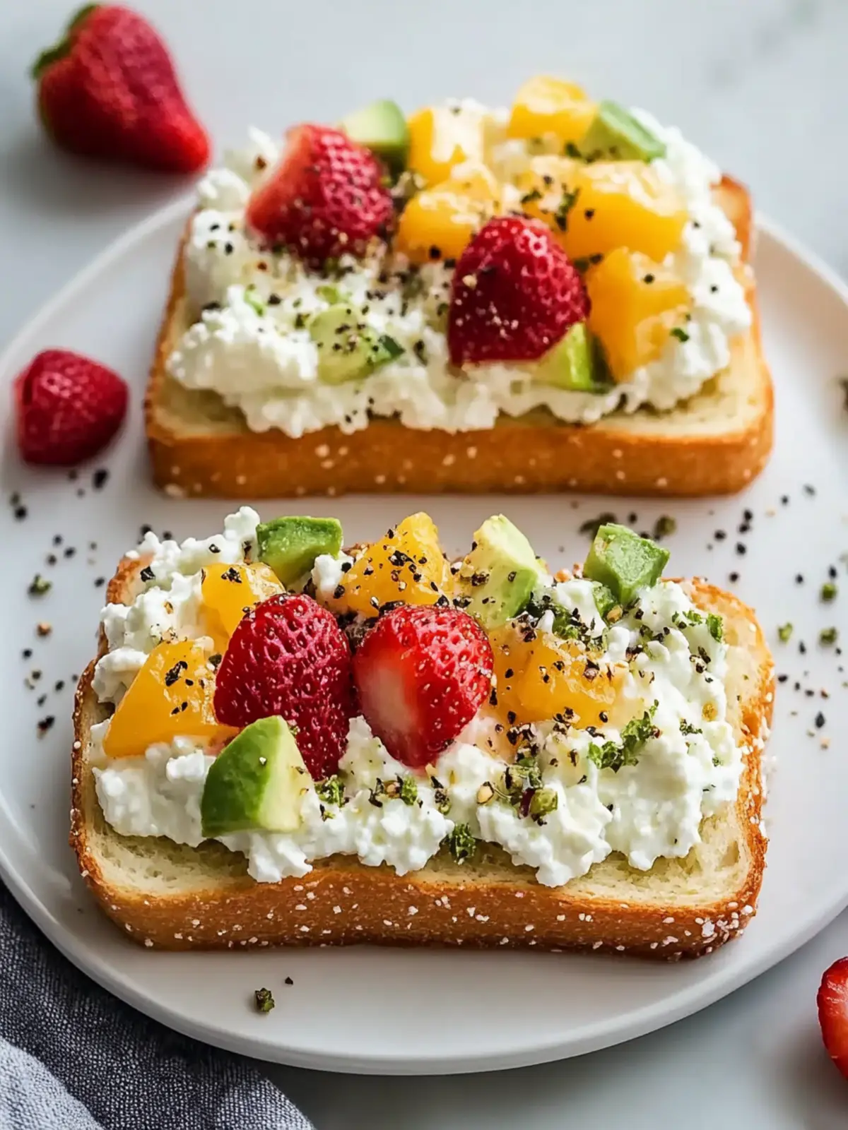 Homemade Cottage Cheese Breakfast Toast