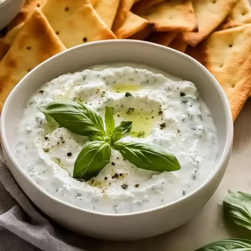 Basil Cottage Cheese Dip
