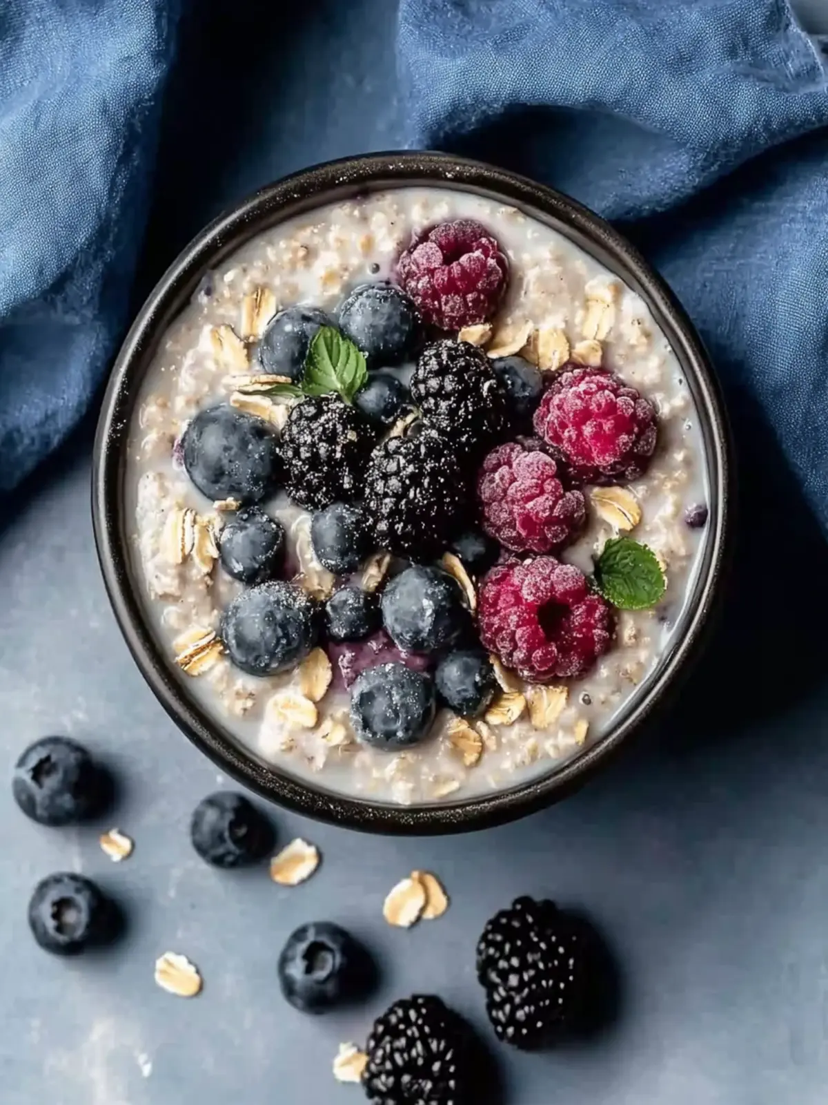Creamy Gluten Free Overnight Oats with Almond Milk