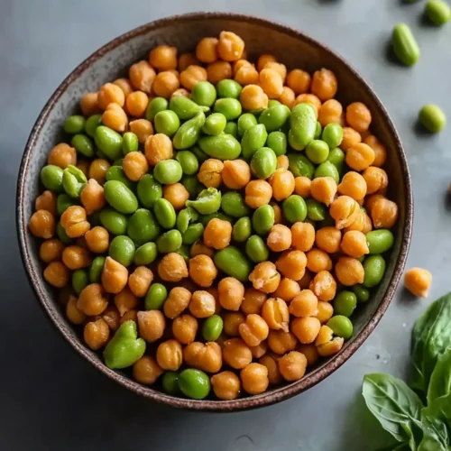 Tasty Roasted Chickpeas and Edamame