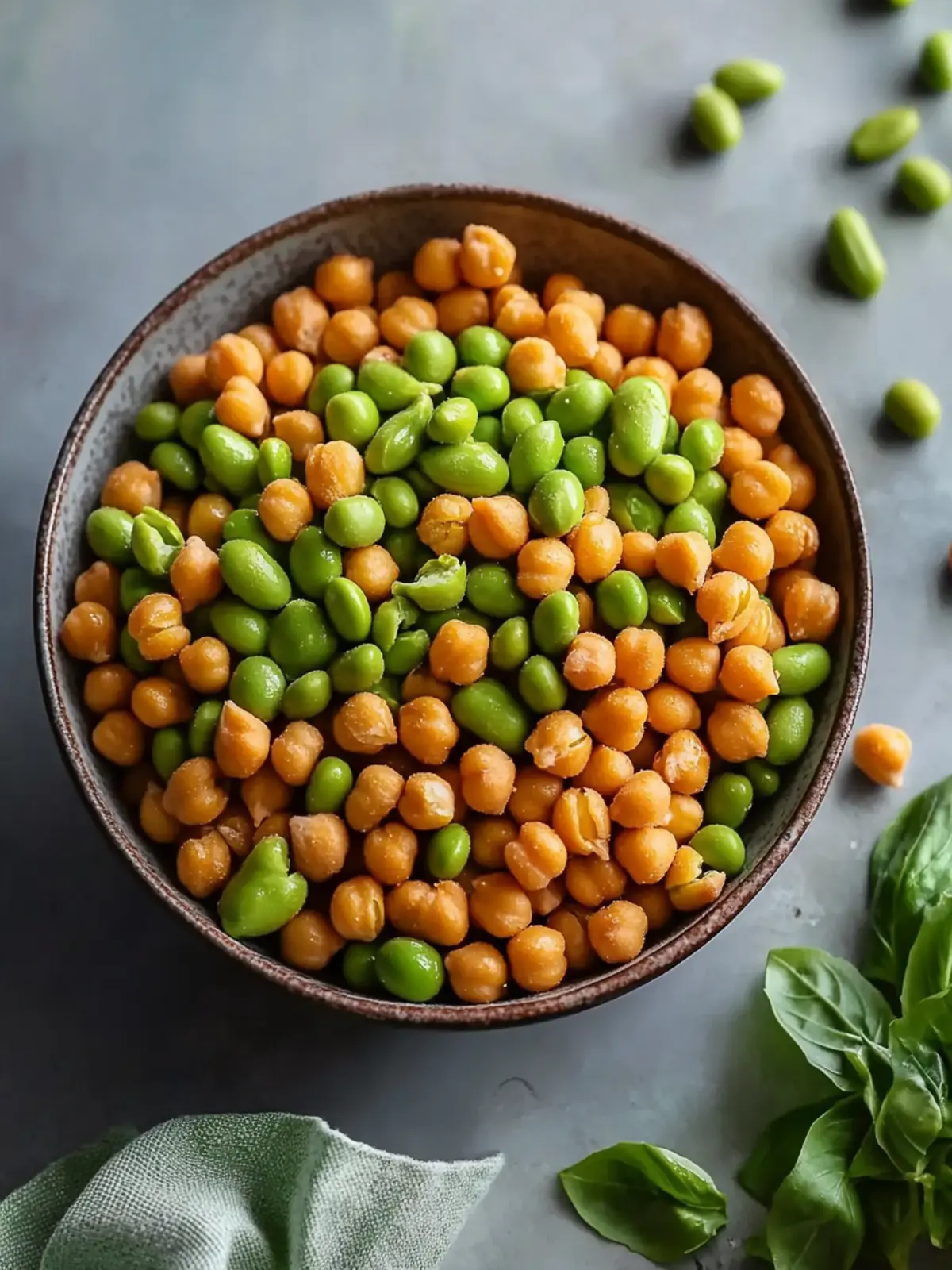Tasty Roasted Chickpeas and Edamame