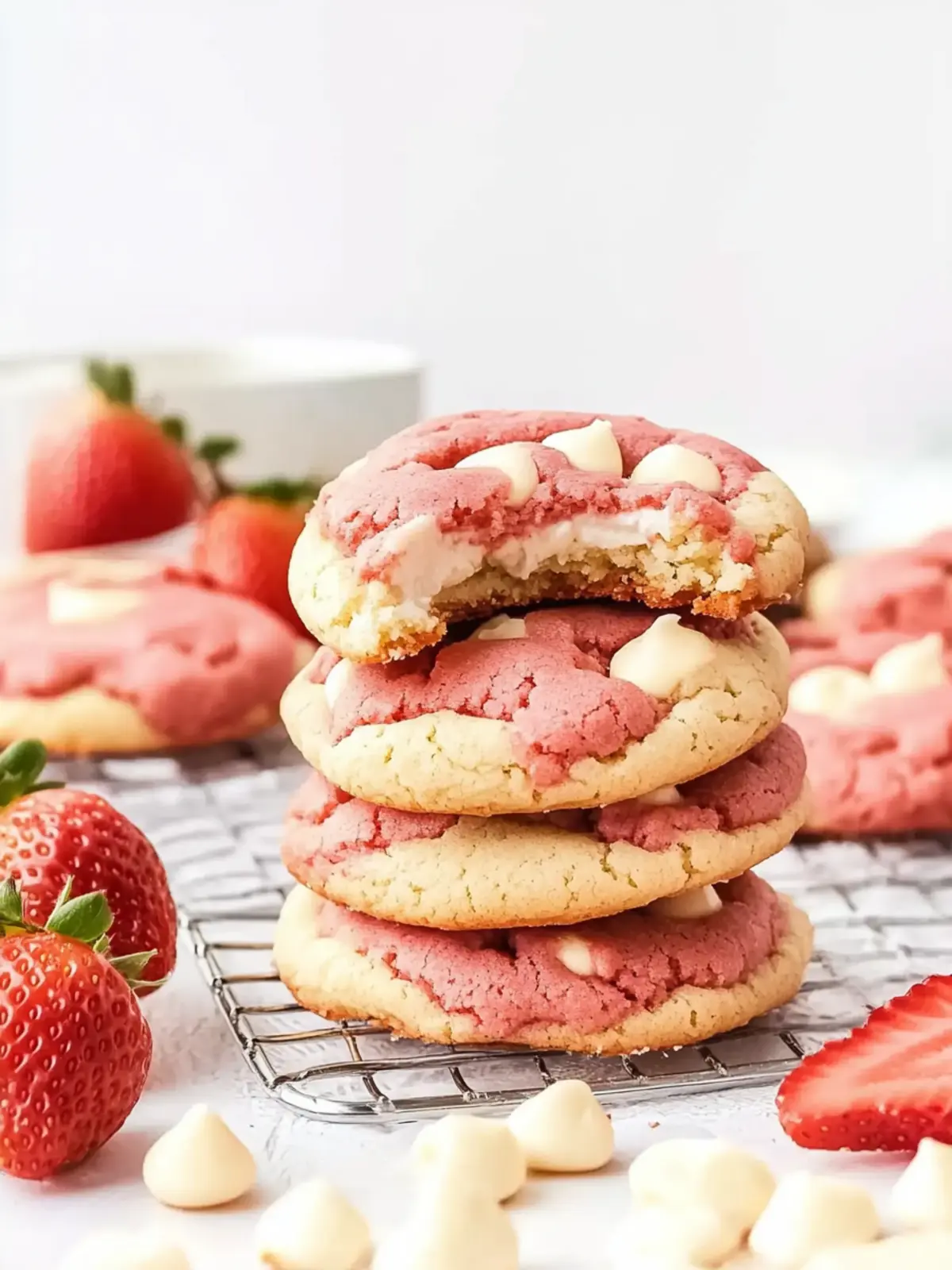 Creamy Strawberry Cheesecake Cookies