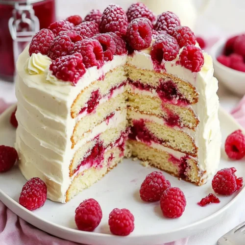 Raspberry White Chocolate Layer Cake