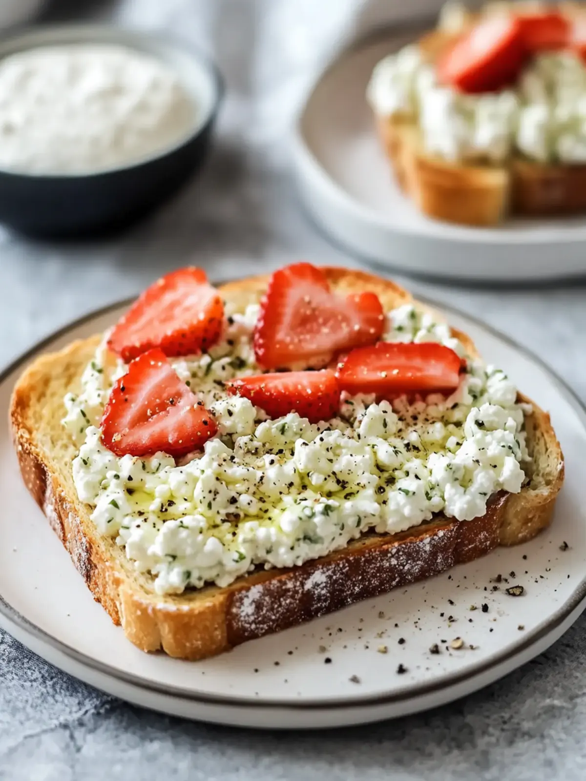 Homemade Cottage Cheese Breakfast Toast