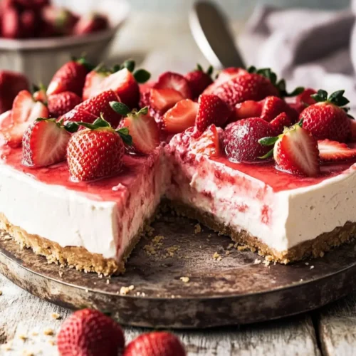 No-Bake Strawberry Cheesecake
