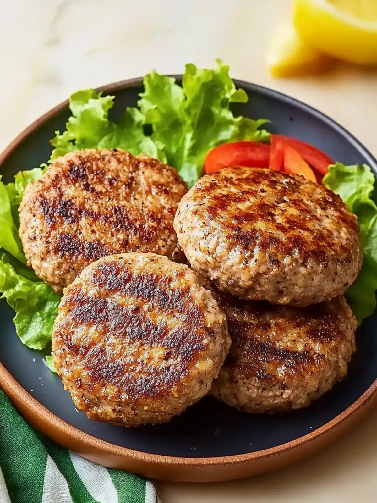 Garlic Ground Turkey Burgers