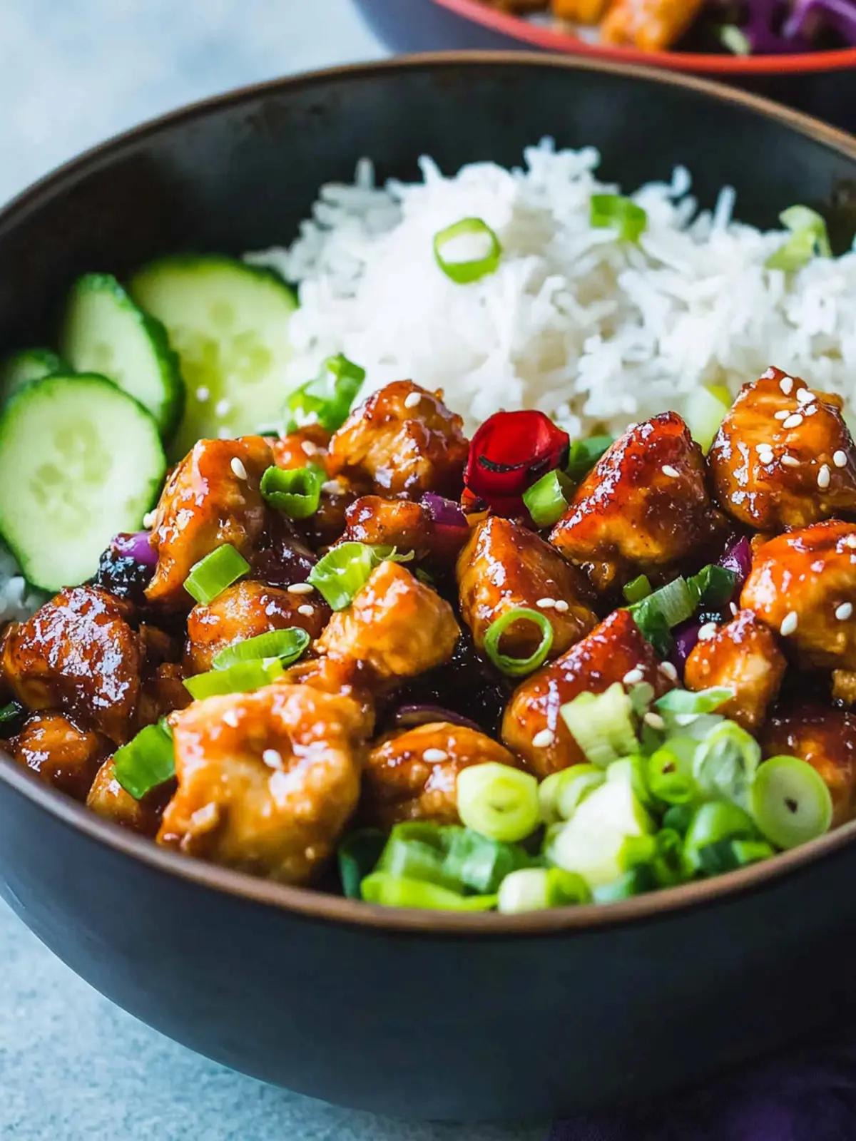 Easy Healthy Sticky Chicken Bowls