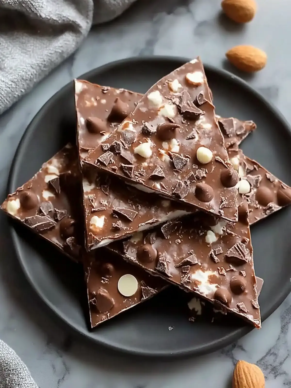 Creamy Chocolate Frozen Yogurt Bark