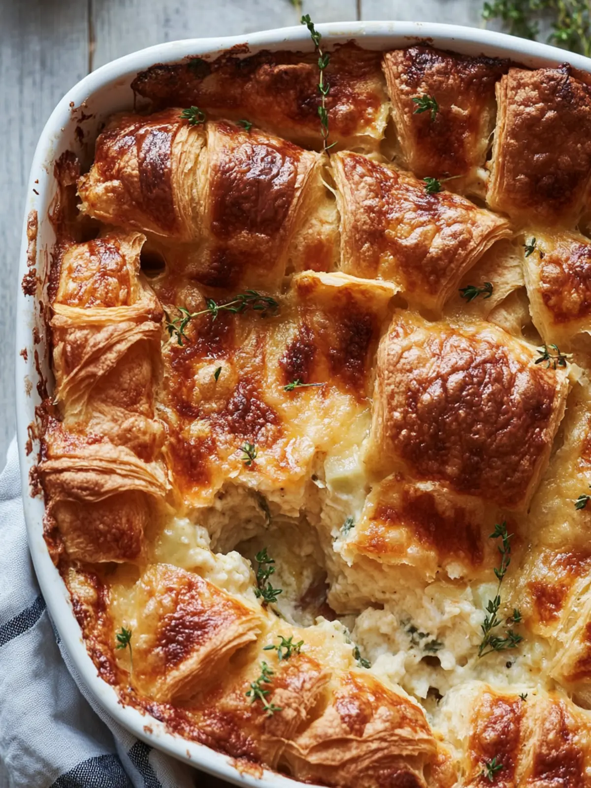 Cheesy Croissant Casserole
