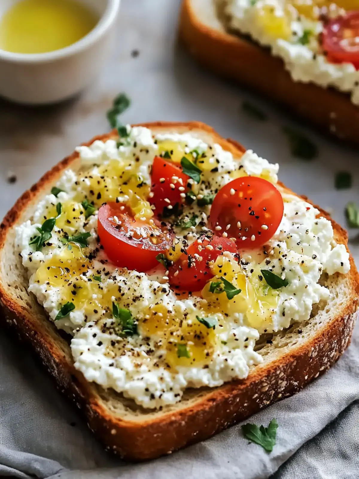 Homemade Cottage Cheese Breakfast Toast