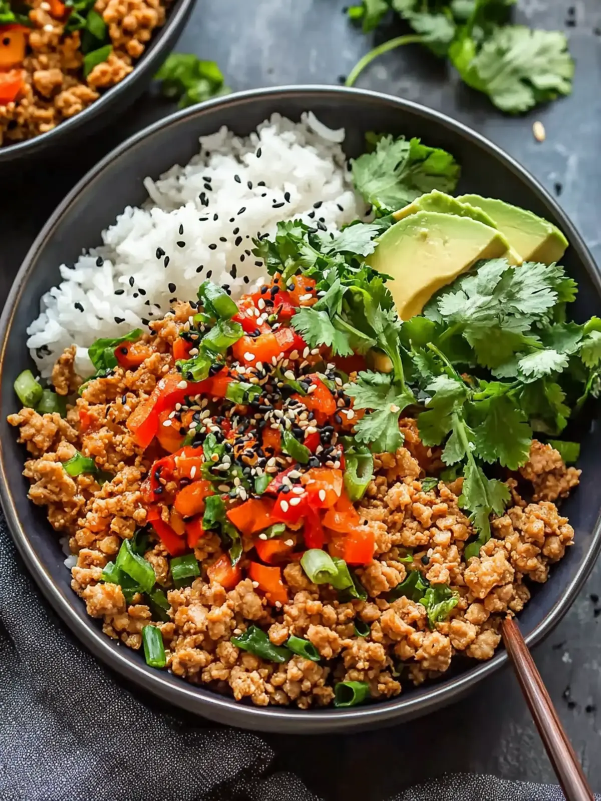 Asian Ground Turkey Bowls