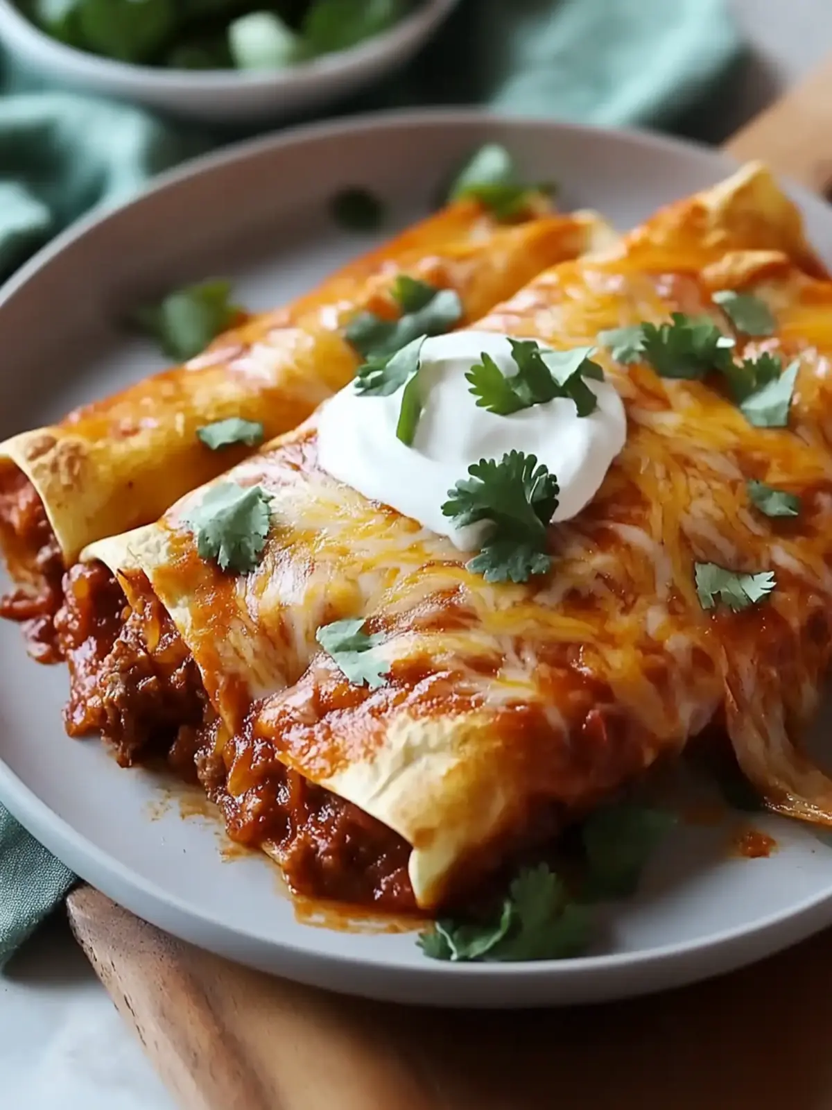 Simple Air Fryer Beef Enchiladas
