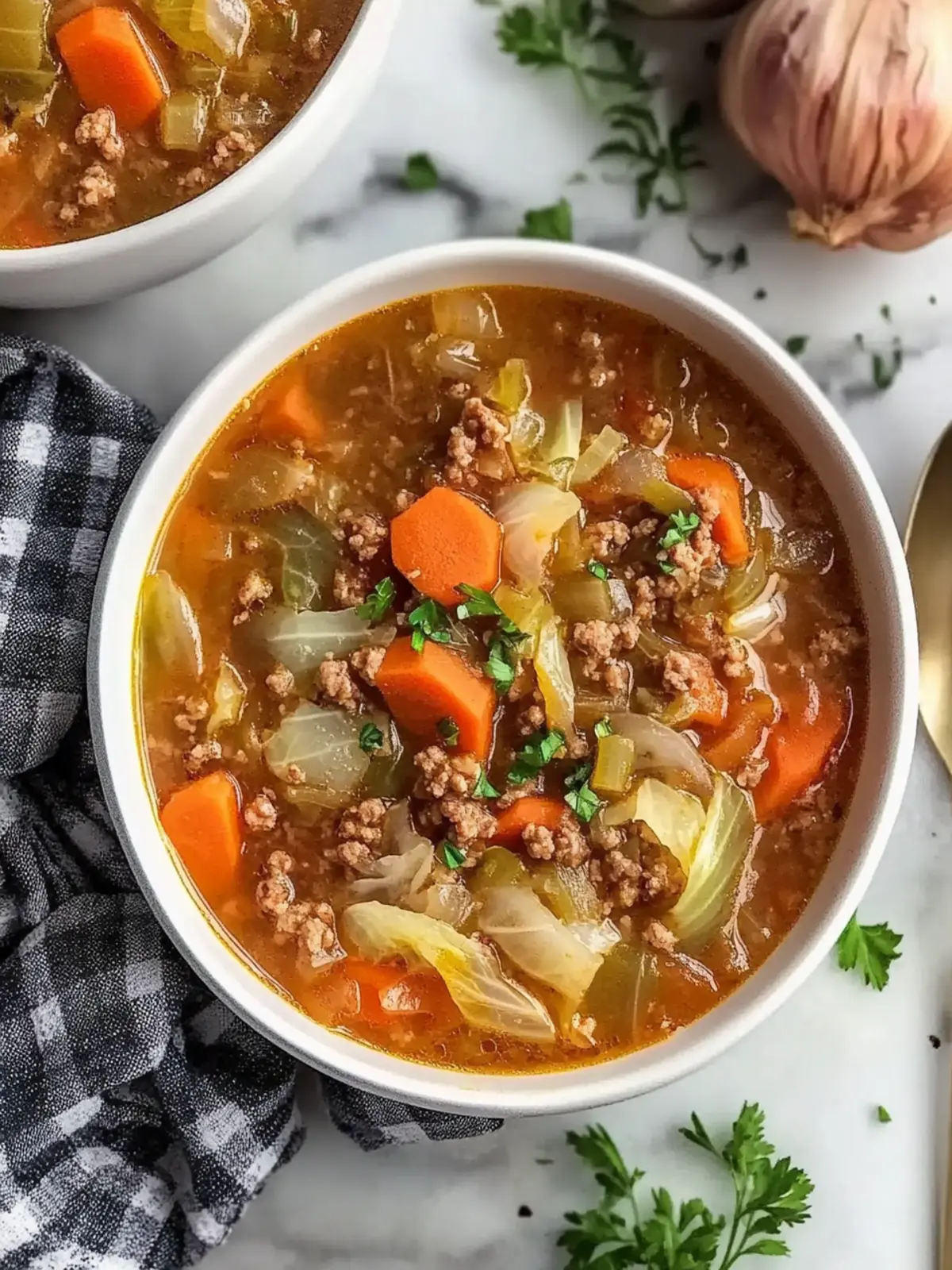 One-Pot Ground Beef and Cabbage Soup