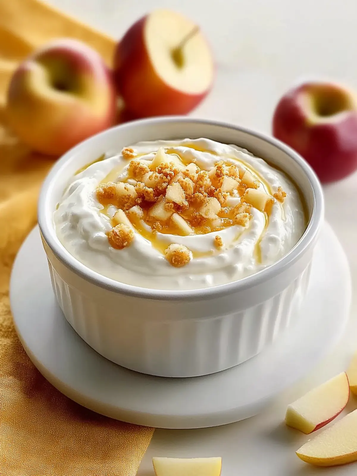 4 Ingredient Cottage Cheese Apple Dip