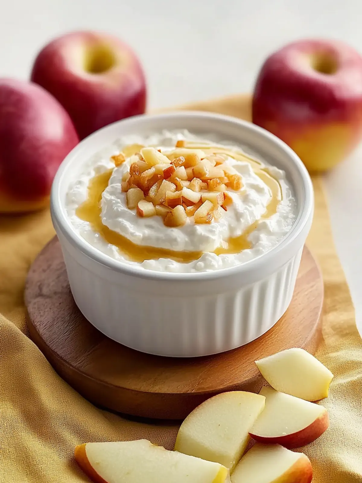 4 Ingredient Cottage Cheese Apple Dip