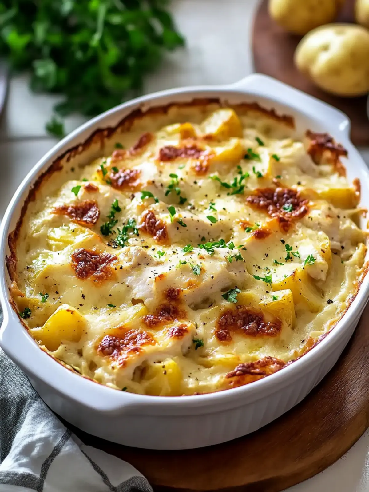 Chicken and Potato Casserole with Cream of Chicken Soup