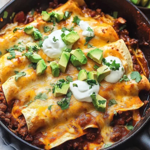 Beef Skillet Enchiladas