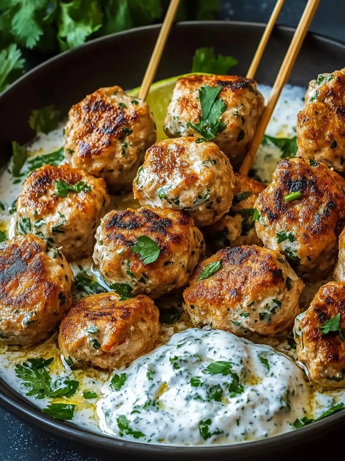 chicken kofta garlic yogurt sauce recipe