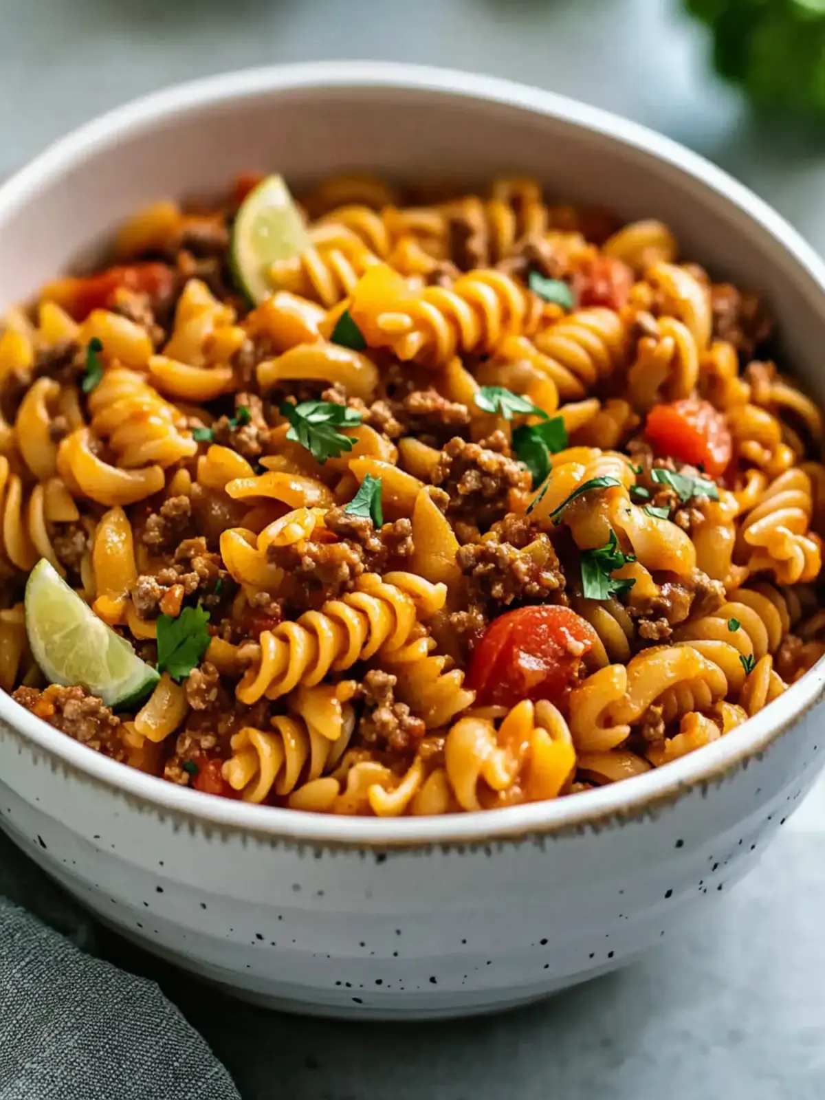Hearty Crockpot Taco Pasta