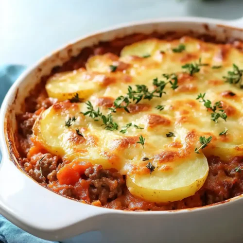Best Hamburger and Potato Casserole with Tomato Soup