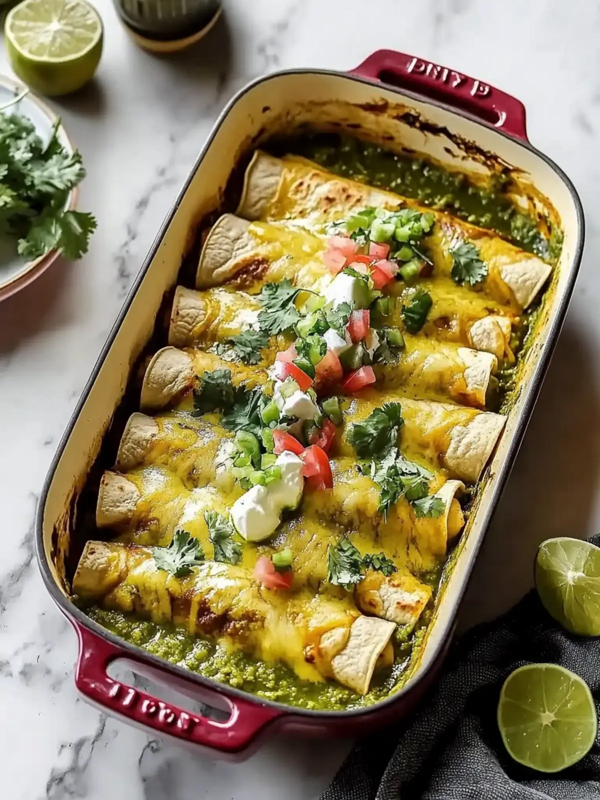 Melt-in-Your-Mouth Mexican Beef Enchiladas with Green Sauce