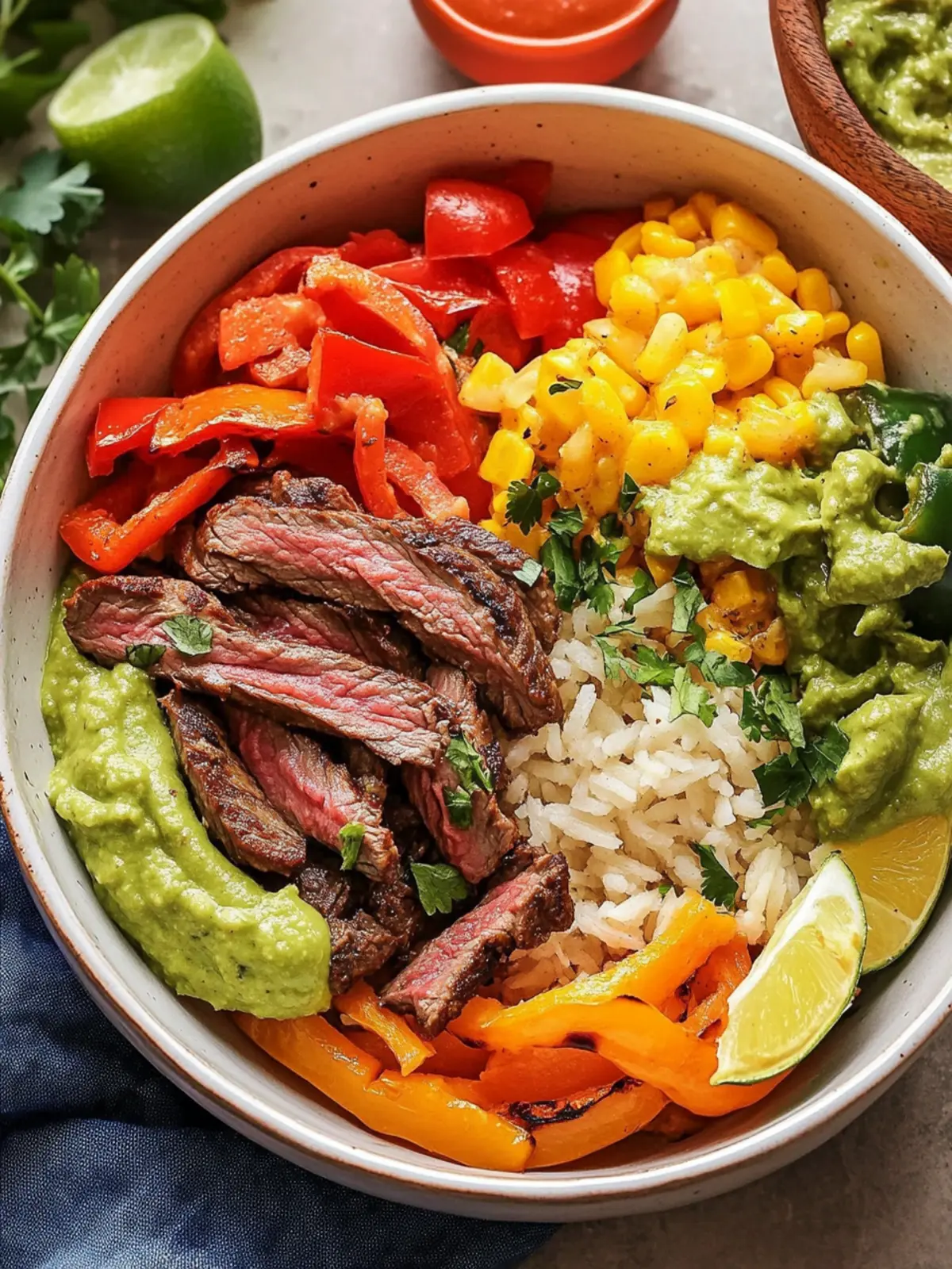 Healthy Low Carb Steak Fajita Bowl Recipe