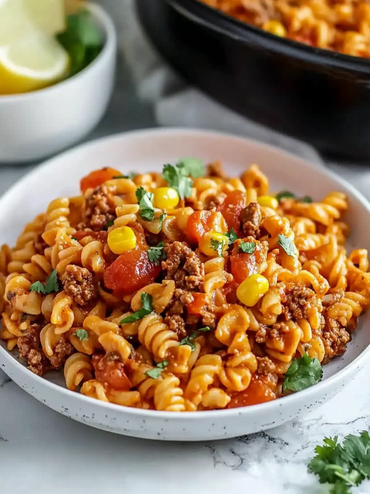 Hearty Crockpot Taco Pasta