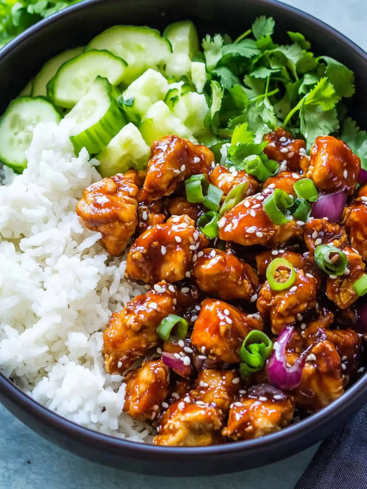Easy Healthy Sticky Chicken Bowls