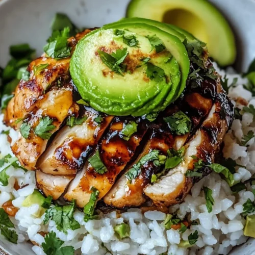 Tangy Honey Lime Chicken & Avocado Rice