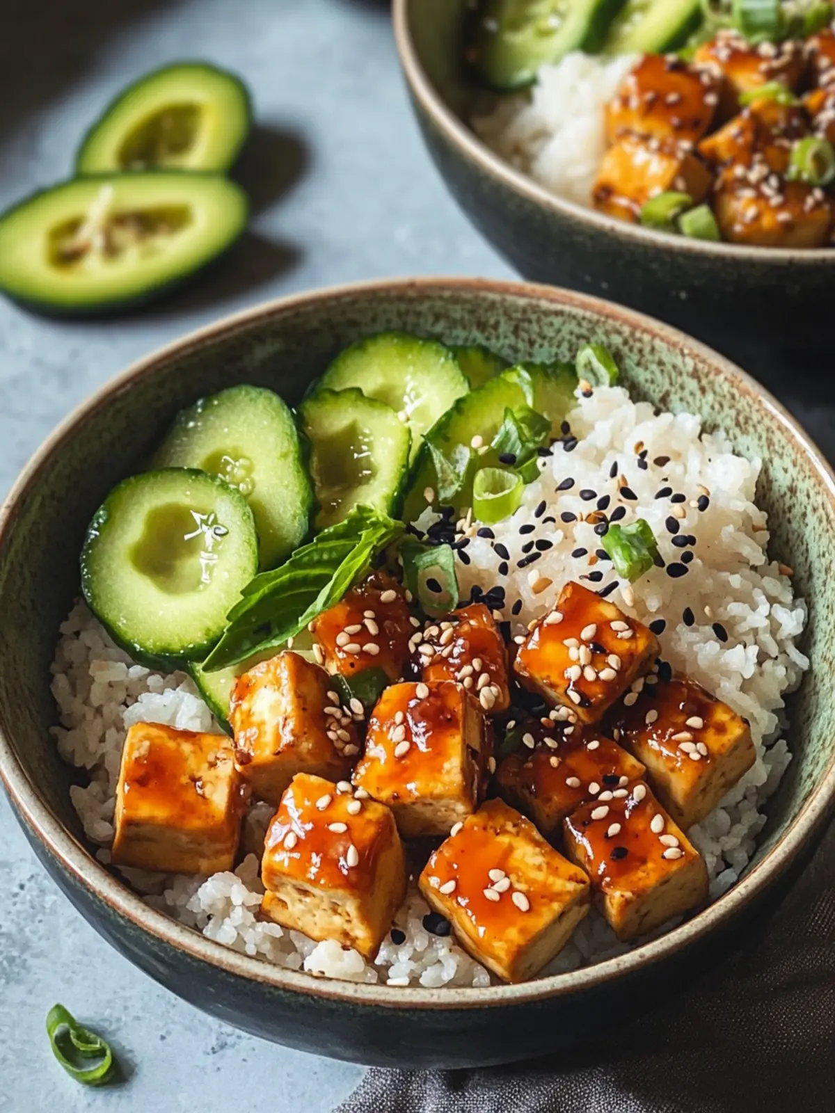 Sticky Tofu Bowls