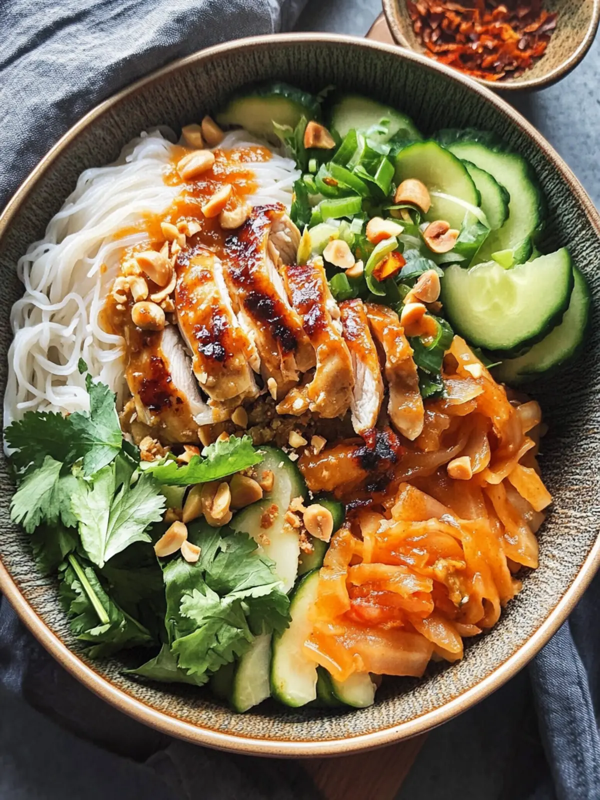 Thai Peanut Chicken Buddha Bowl