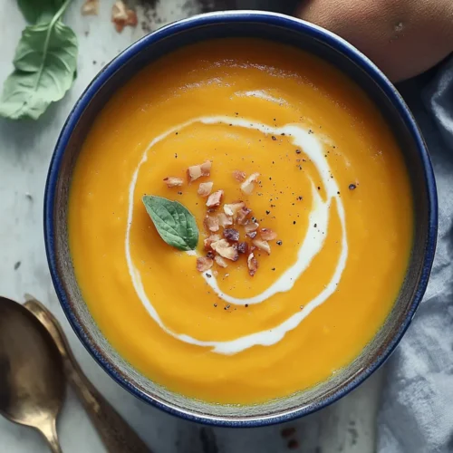 Velvety Butternut Squash Sweet Potato Soup